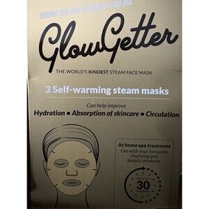 popmask GlowGetter Hydrating Steam Face Mask 3 Pack Gold Fragrance-Free